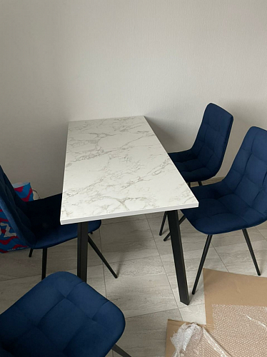 Стол Тринити Лофт 120 32 мм бетон / черный матовый фото покупателя 499