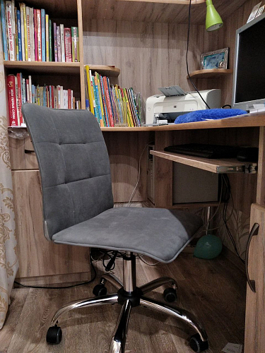 Компьютерное кресло One/Ван флок серый 29 фото покупателя 90