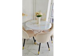 Стул на металлокаркасе Gabi 1 бежевый / черный с серебряными наконечниками фото покупателя 439