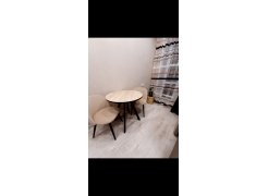 Стул на металлокаркасе Gabi 1 бежевый / черный с серебряными наконечниками фото покупателя 214