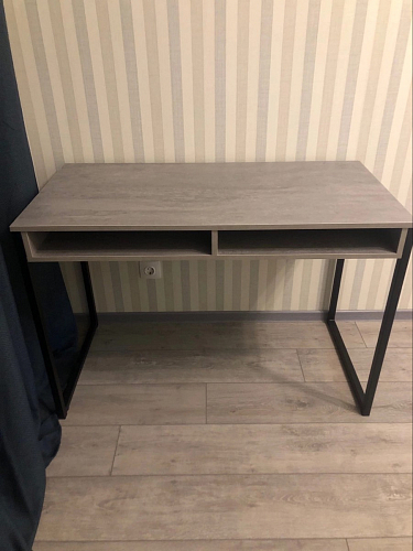 Письменный стол Леон Лофт черный матовый / дуб вотан фото покупателя 182