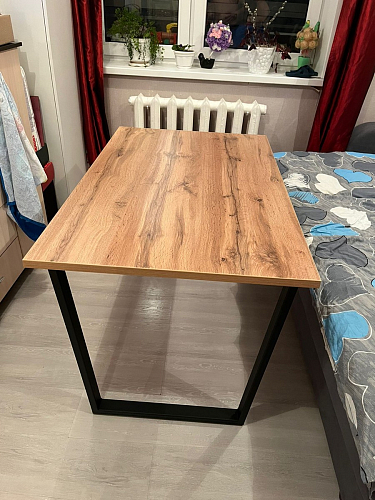 Деревянный стол Лота Лофт 140х80 черный матовый / бетон светлый фото покупателя 973