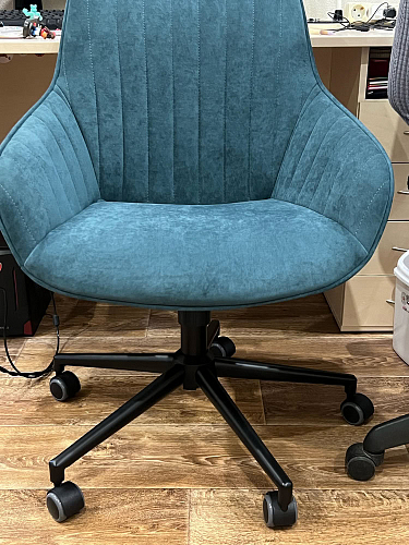 Компьютерное кресло Dublin/Дублин хром / вельвет серый фото покупателя 2