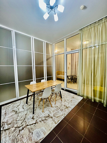 Стол Тринити Лофт 140 25 мм дуб делано темный / белый фото покупателя 196