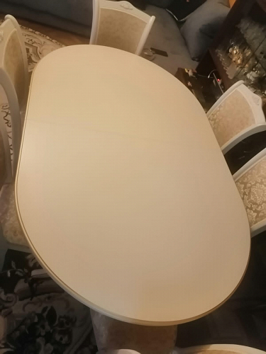 Стол Дейвер 200(260)х100 молочный фото покупателя 2