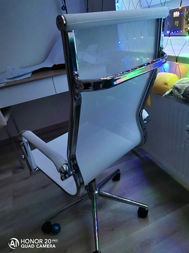 Компьютерное кресло Reus черная сетка / хром фото покупателя 81