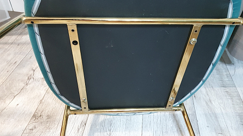 Стул на металлокаркасе Kamelia green / gold фото покупателя 84