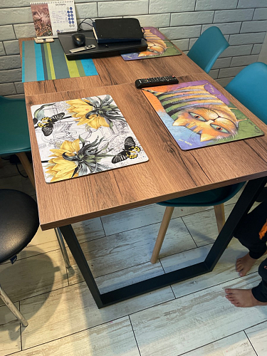 Деревянный стол Лота Лофт 120x75 дуб крафт табачный / черный матовый фото покупателя 210