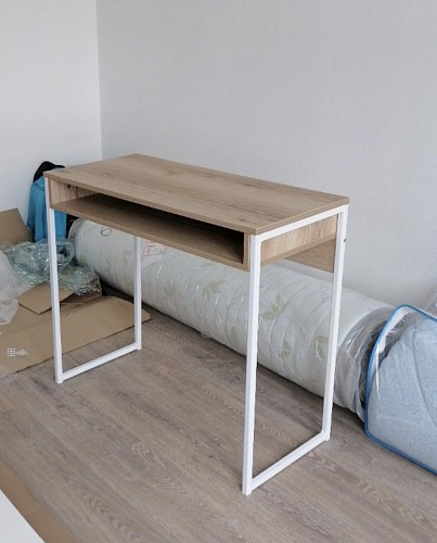 Письменный стол Лео Лофт черный матовый / дуб делано темный фото покупателя 20