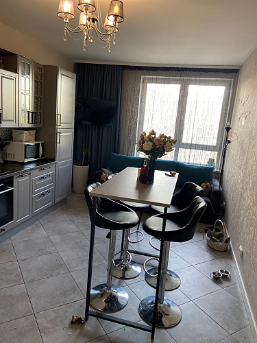 Барная стойка Дилан Лофт 120х40х90 бетон светлый фото покупателя 107