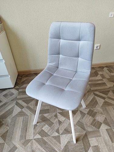 Стул на металлокаркасе Чилли К темно-серый (velutto 32) / черный фото покупателя 445