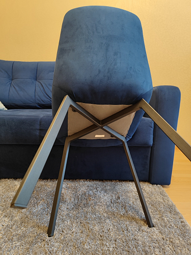 Стул на металлокаркасе Челси морская волна / черный фото покупателя 210