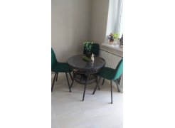 Стул на металлокаркасе Чилли синяя ткань / белый фото покупателя 620