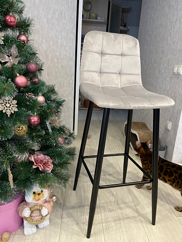 Барный стул Chio black / grey фото покупателя 1