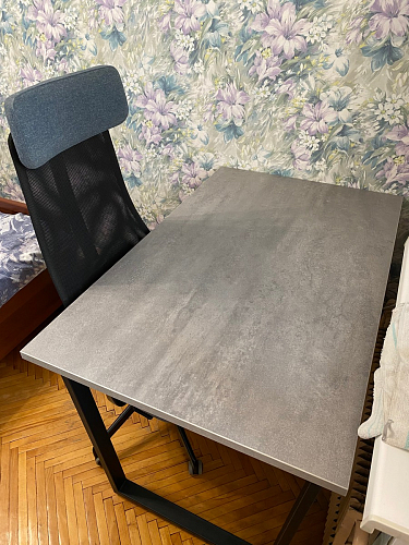 Деревянный стол Лота Лофт 140х80 черный матовый / бетон светлый фото покупателя 730