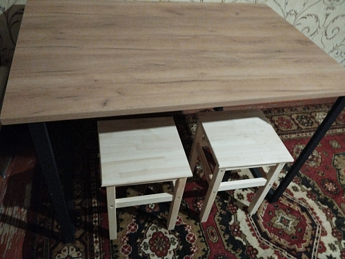 Стол раскладной Лота Лофт 120 25 мм юта / черный матовый фото покупателя 753