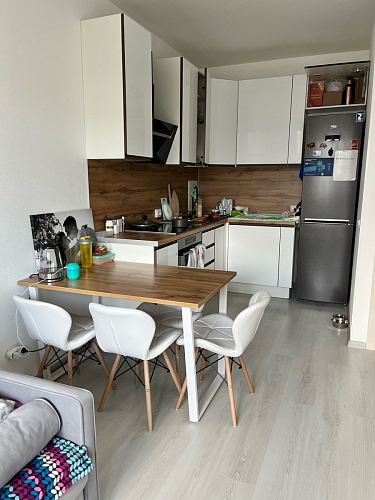 Стол Лота Лофт 140 25 мм черный матовый / бетон фото покупателя 947