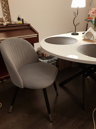 Стул на металлокаркасе Gabi 1 light purple / black фото покупателя 46