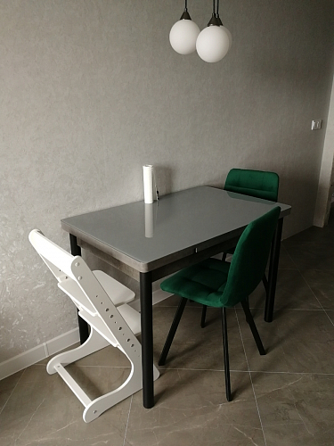 Стул на металлокаркасе Чилли синяя ткань / белый фото покупателя 1505