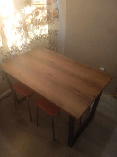 Стол раскладной Лота Лофт 120 25 мм юта / черный матовый фото покупателя 484