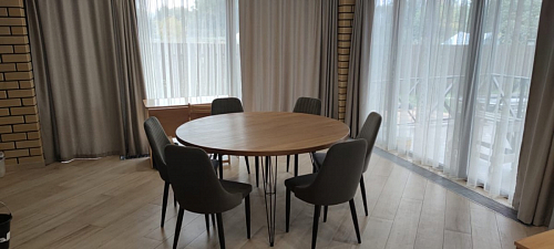 Стул на металлокаркасе Kora green / black фото покупателя 148