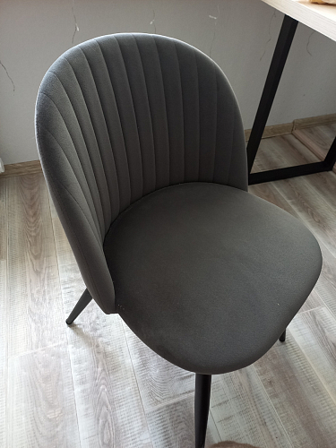 Стул на металлокаркасе Gabi 1 line light blue / black фото покупателя 63