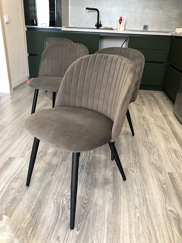 Стул на металлокаркасе Gabi 1 beige / black фото покупателя 674