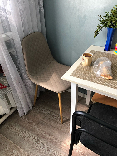 Стул на металлокаркасе Capri голубой фото покупателя 114