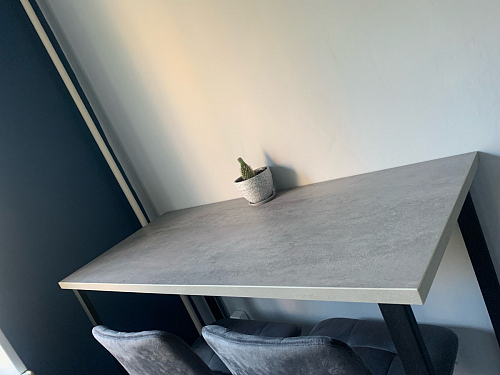 Барная стойка Дилан Лофт 120х40х90 бетон светлый фото покупателя 80