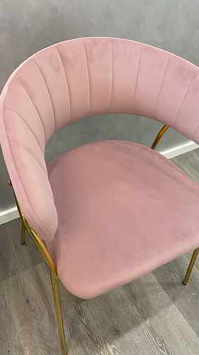 Стул на металлокаркасе Kamelia светло-фиолетовый / золотой фото покупателя 72