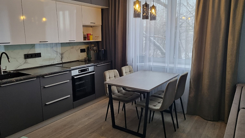 Деревянный стол Лота Лофт 140х80 черный матовый / бетон светлый фото покупателя 775