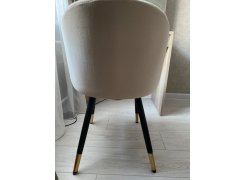 Стул на металлокаркасе Gabi 1 бежевый / черный с серебряными наконечниками фото покупателя 106