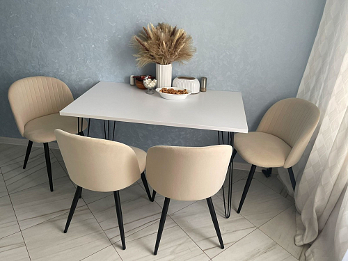 Стул на металлокаркасе Gabi 1 light purple / black фото покупателя 730