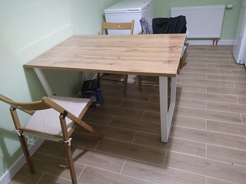 Стол Лота Лофт 120 32 мм бетон / черный матовый фото покупателя 485