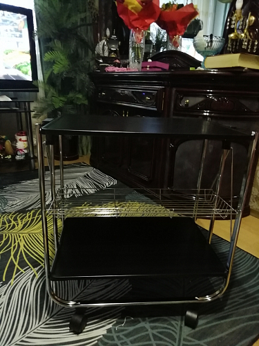 Столик сервировочный SC-5119 складной черный фото покупателя 27