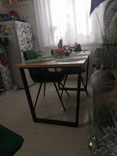 Деревянный стол Лота Лофт 120х75 белый матовый / дуб крафт золотой фото покупателя 206