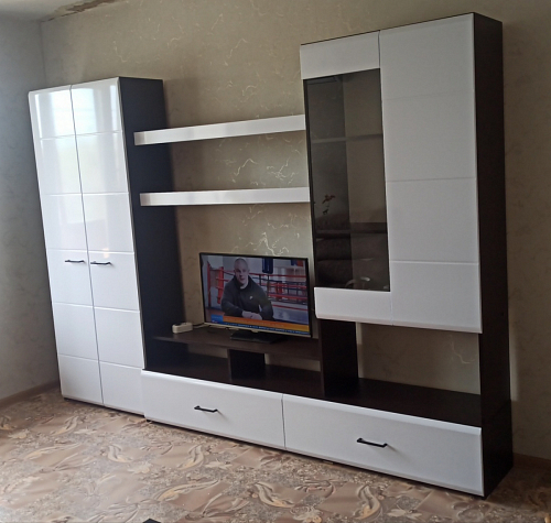 Готовая гостиная Jimenez дуб венге / белый глянец фото покупателя 96