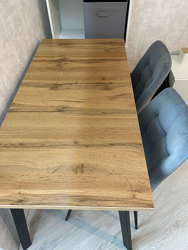 Стол Тринити Лофт 120 32 мм бетон / черный матовый фото покупателя 292