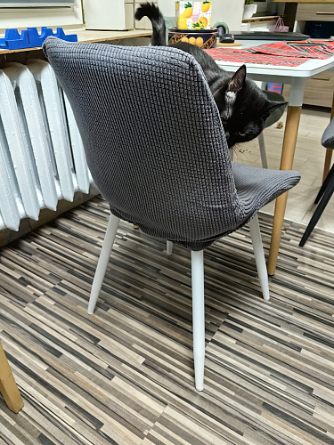 Стул на металлокаркасе Седа К velvet lux 76 / черный фото покупателя 266