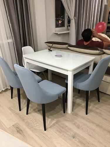 Стул на металлокаркасе Kora dark gray / black фото покупателя 85