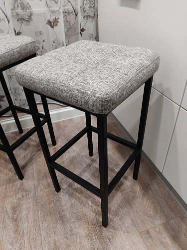 Барный стул Лофт ткань канди грей / черный матовый фото покупателя 173