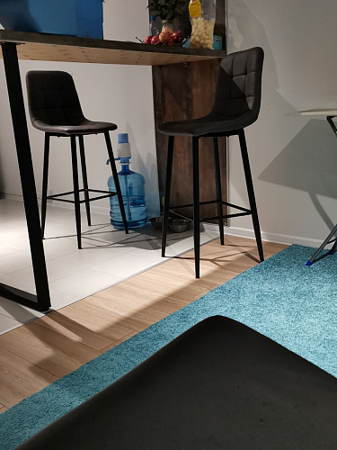 Барный стул Chio black / dark brown фото покупателя 1