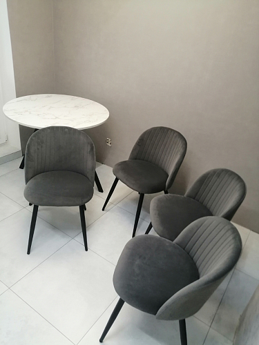 Стул на металлокаркасе Gabi gray / black фото покупателя 385