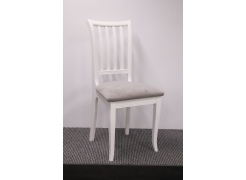 Деревянный стул Фрезино с проножкой бежевый велюр / белый из шоурума 1