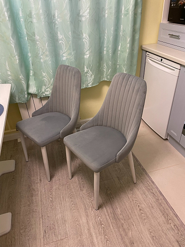 Стул на металлокаркасе Kora light blue / white фото покупателя 266