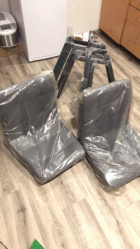 Стул на металлокаркасе Чилли К темно-серый (velutto 32) / черный фото покупателя 400