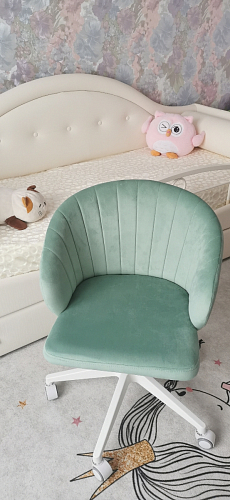 Компьютерное кресло Пард экокожа белый фото покупателя 95