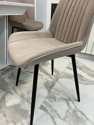 Стул на металлокаркасе Седа К латте / черный фото покупателя 197