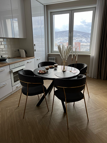 Стул на металлокаркасе Kamelia голубой / голубой / золотой фото покупателя 34