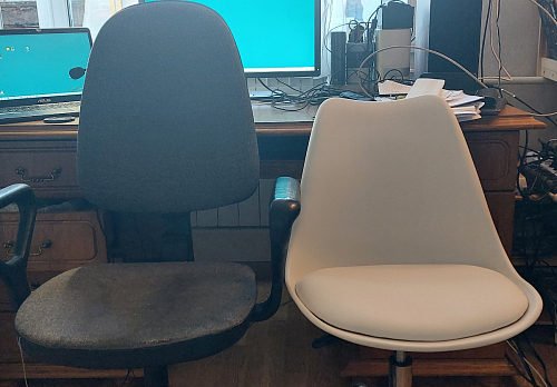 Компьютерное кресло Kolin с подушкой clear / white фото покупателя 288